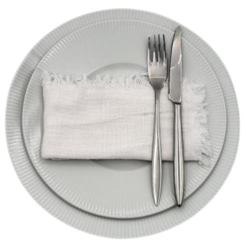 Serviette gaze de coton Blanc 